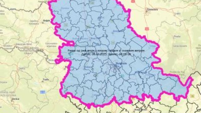 Izdato upozorenje na jaku oluju sa krupnim gradom i snažnim naletima vetra