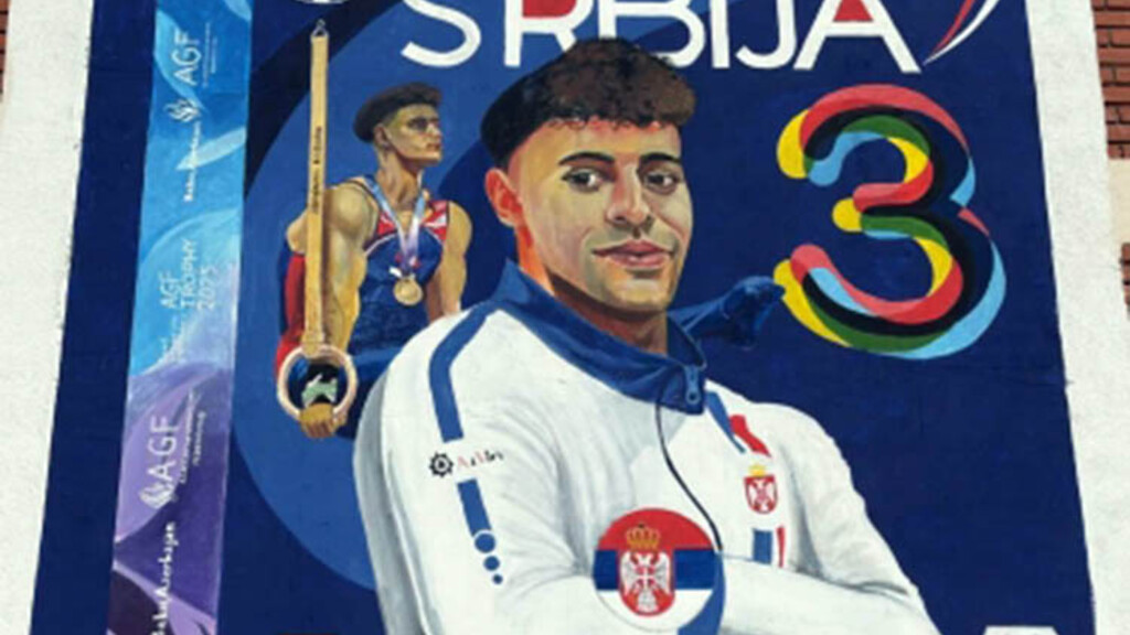 Mural posvećen gimnastičaru Petru Vefiću ukrasio zid Sportske hale u Kostolcu