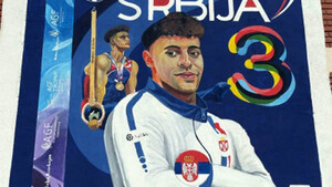 Mural posvećen gimnastičaru Petru Vefiću ukrasio zid Sportske hale u Kostolcu