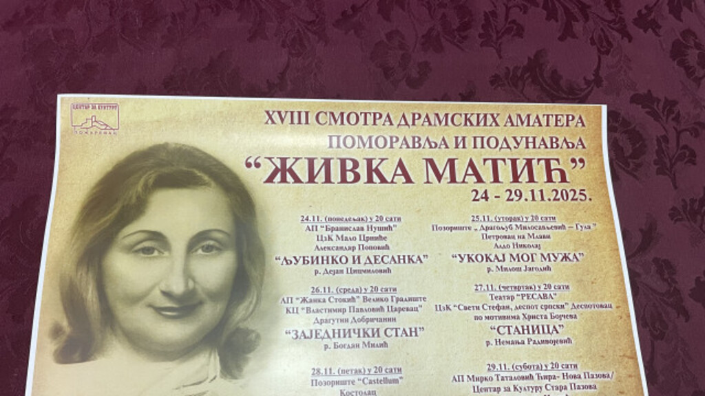 Predstavljen program 18. Smotre dramskih amatera Pomoravlja i Podunavlja „Živka Matić”