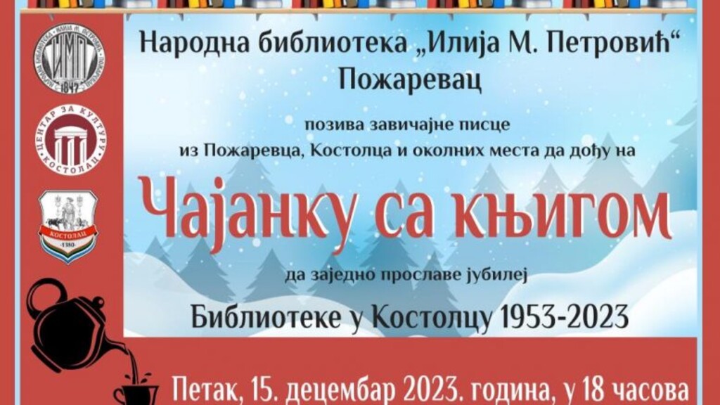 Čajanka sa knjigom u Biblioteci u Kostolcu