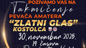 „Zlatni glas Kostolca 2025“ – takmičenje pevača amatera 30. novembra