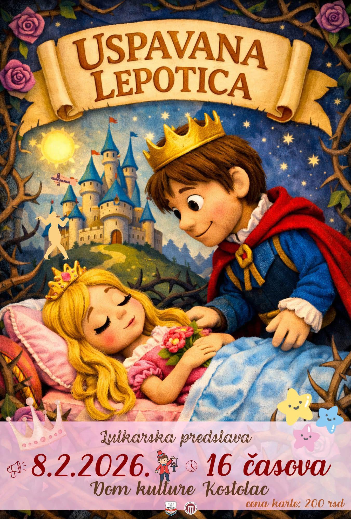Lutkarska predstava „Uspavana lepotica“ u Kostolcu