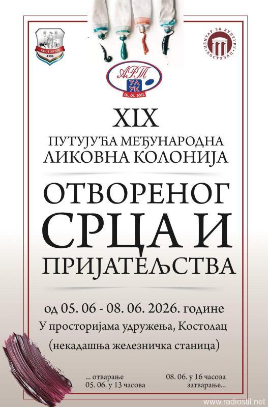 XIX Međunarodna likovna kolonija u Kostolcu od 5. juna